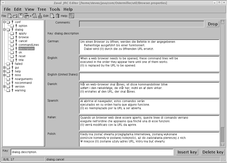 Zaval JRC Editor screenshot